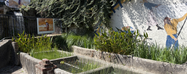 Jardin du Tripot im historischen Zentrum von Honfleur